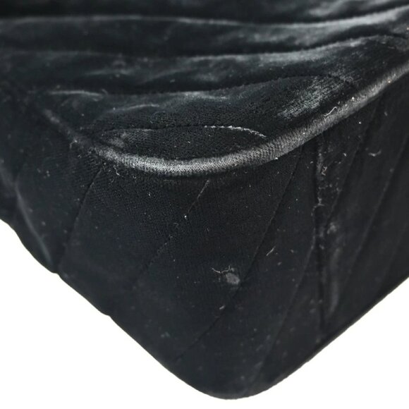 Chanel Black Velvet Maxi Classic Flap Shoulder Bag XX40384 - Picture 3 of 7